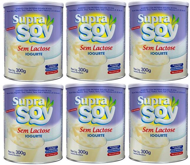 Imagem de Suprasoy Sem Lactose Iogurte 6x300g - Supra Soy