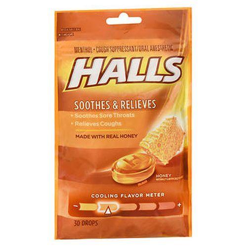 Imagem de Supressor de tosse Halls com gotas de mel 30 cada por Halls (pacote com 6)