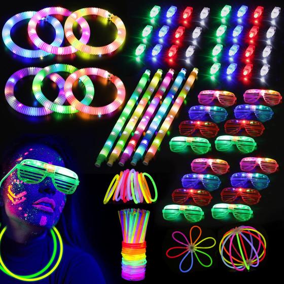 Imagem de Suprimentos de festa BAIJLE 166 unidades Glow In The Dark com Glow Stick