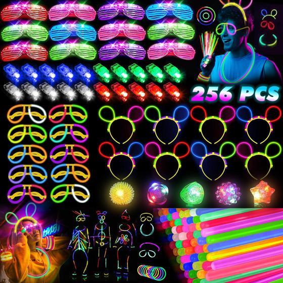 Imagem de Suprimentos de festa HONLYNE Glow in the Dark 156 unidades com 100 palitos