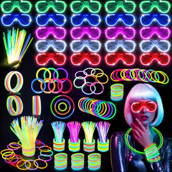 Imagem de Suprimentos para Festa OLUPP - 22 Itens com 200 Bastões Luminosos