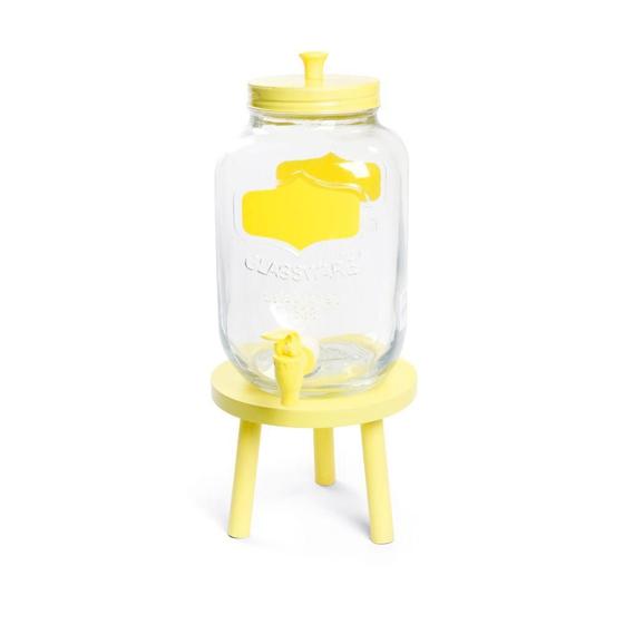 Imagem de Suqueira Amarelo com Banquinho para Sucos Refrescos e Refrigerantes para Festa 3800ml