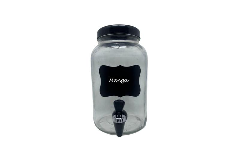 Imagem de Suqueira de vidro capacidade de 3 litros cor preta 