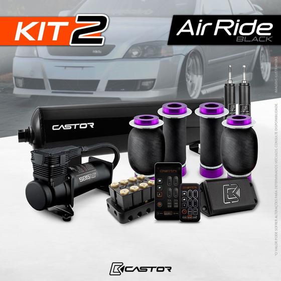 Suspensão a Ar Castor Air ride black 8mm Universal Carros populares