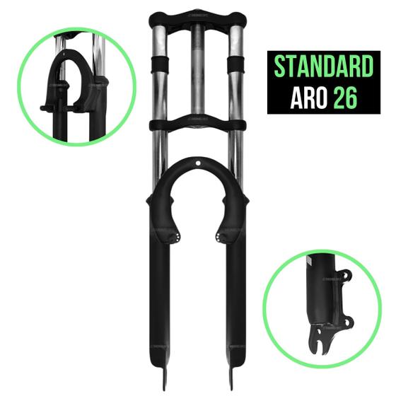 Imagem de Suspensão Bike Aro 26 Dois Andar Gordo Standard Rosca 21,1mm