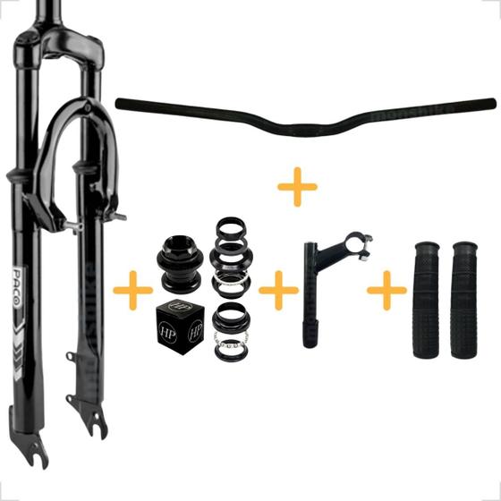 Suspensão Bike Aro 26 Standard Rosca + Caixa de Direção + Guidão + Mesa ...