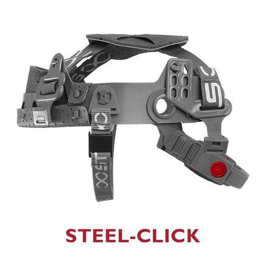 Imagem de Suspensão Com Catraca Com Jugular Steel Lock Para Capacete Steelflex Turtle