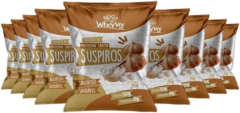 Imagem de Suspiros Fit com Whey Protein de 25g com Kit com 05 unidades -Wheyviv