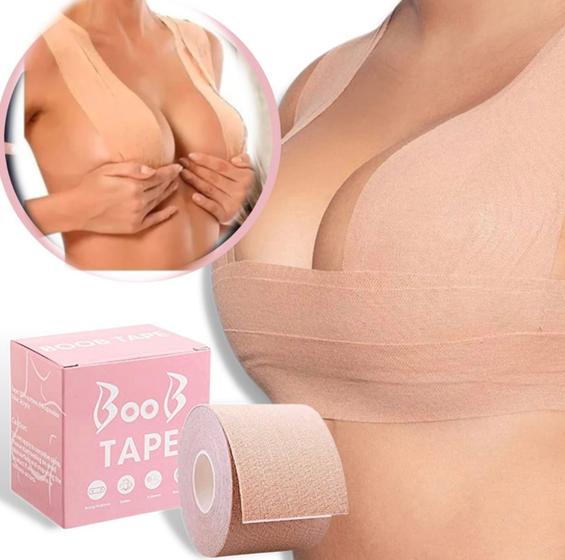 Imagem de Sutiã Adesivo Fita invisível Levanta seios Boob Tape - Rolo 5mts Nude