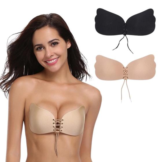 Imagem de Sutiã Adesivo Invisível Push Up com Cadarço Levanta Seio