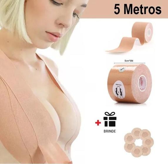 Imagem de Sutiã Adesivo Levanta Seios Peito Fita Boob Tape Invisível