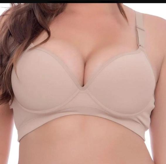 Imagem de Sutiã Alça Larga Bojo Aro Reforçado Plus Size Corpo Nú 505 CHOCOLATE 58
