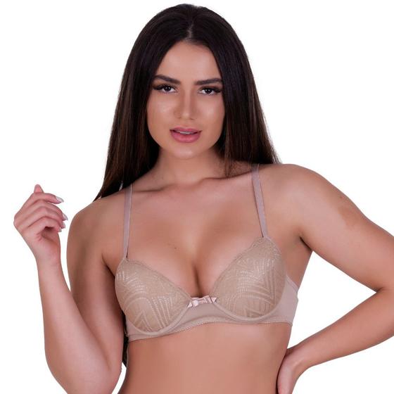 Imagem de Sutiã com Bojo Básico Detalhe Renda Alça Fina Carine