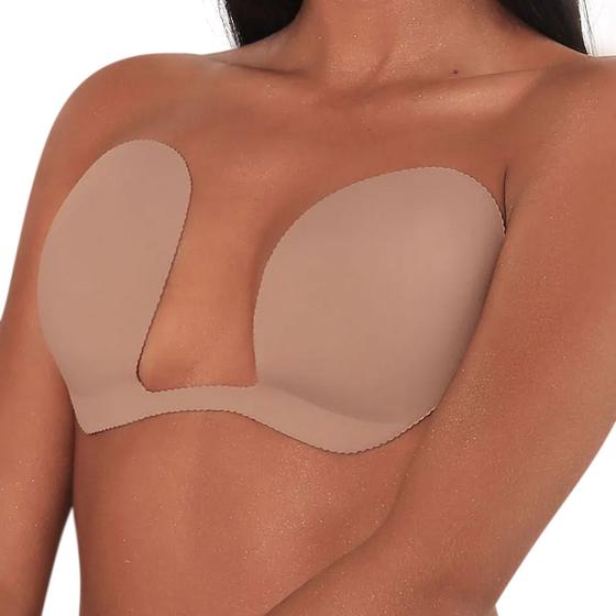 Sutiã com Decote Profundo Adesivo Silicone Aderente AdereUp Menor preço em Sutiã com Decote Profundo Adesivo Silicone Aderente AdereUp