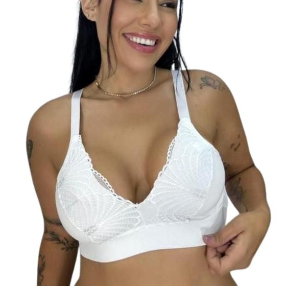 Imagem de Sutiã com Reforço Soutien Reforçado Renda com fecho Kit c/ 2