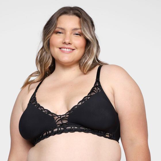 Imagem de Sutiã Dilady Top Com Bojo Moldado Plus Size Bordado