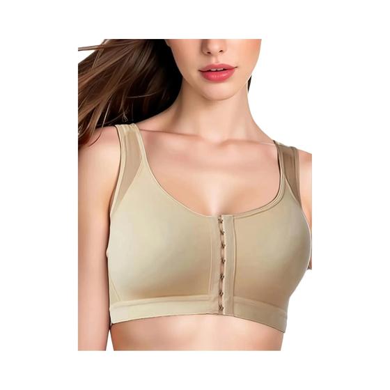 Sutiã Esportivo Plus Size com Zíper Frontal e Design Racerback - Alta Compressão Imagem de Sutiã Esportivo Plus Size com Zíper Frontal e Design Racerback - Alta Compressão