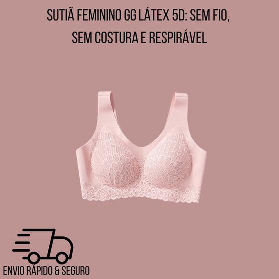 Imagem de Sutiã Feminino GG Látex 5D: Sem Fio, Sem Costura e Respirável