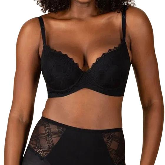 Imagem de Sutiã Feminino Liz Up Lift Super Black Renda Preta - 51766