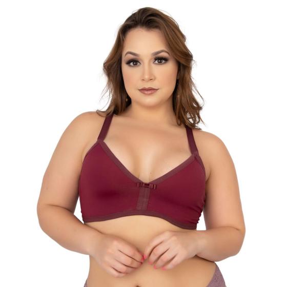 Imagem de Sutiã Feminino Plus Size Sem Bojo Alça Reforçada