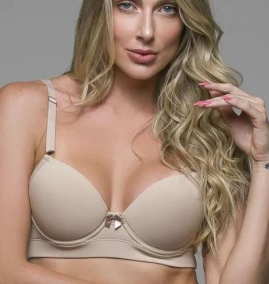 Imagem de Sutiã Microfibra com Bojo Push-Up Base Reforçada Alongada - Bruvi Lingerie