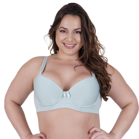 Imagem de Sutiã Plus Size Básico Lateral Larga Alça Reforçada Bojão - SUTIÃ NATHÁLIA