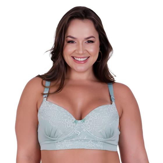 Imagem de Sutiã Plus Size Bojão Detalhe em Renda com Bojo Rendado - c8 SUTIÃ CAROL