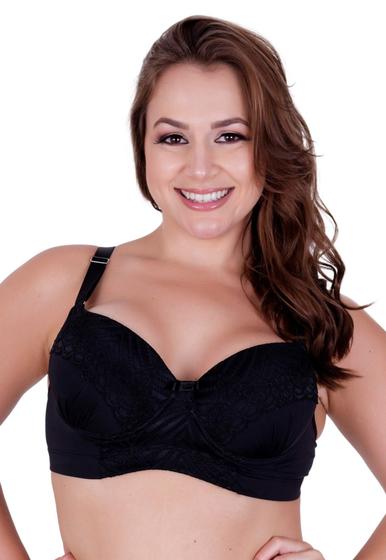 Imagem de Sutiã Plus Size Bojão Detalhe em Renda com Bojo Rendado - SUTIÃ CAROL