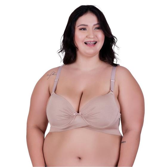 Imagem de Sutiã Plus Size com Bojo Base Cruzada Alça Reforçada Bojão Reforçado Alice