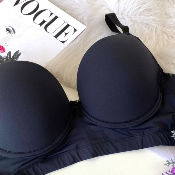 Imagem de Sutiã Plus Size Com Bojo Reforçado Com Alças Largas Base e Lateral Extra