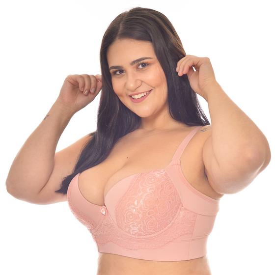 Imagem de Sutiã Plus Size Cropped Detalhe em Renda Nude BW