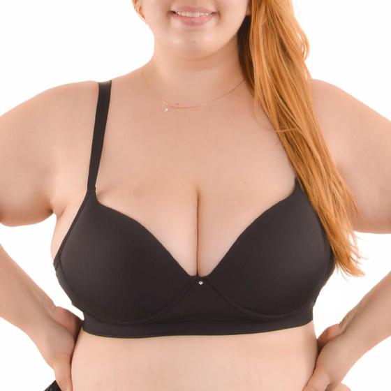 Imagem de Sutiã Plus Size Feminino com Base em Microfibra Santa Passion