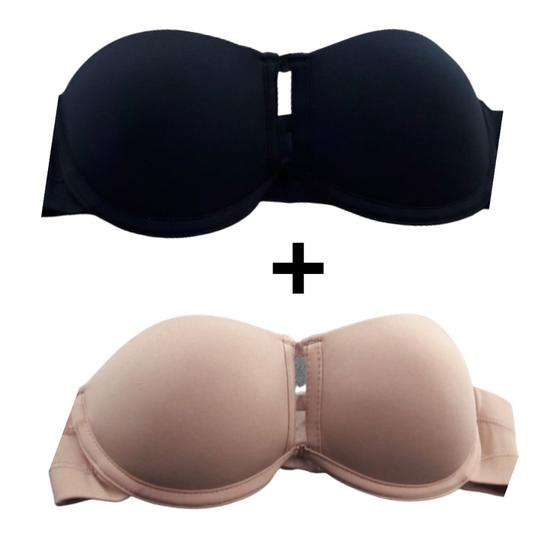 Imagem de Sutiã Plus Size Kit 2 pçs sem alça Reforçado