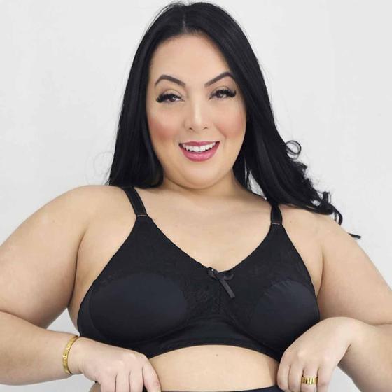Imagem de Sutiã Plus Size Reforçado de Sustentação Sem bojo Sem aro Fecho Confortável