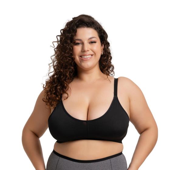 Imagem de Sutiã Plus Size Reforçado Sem Bojo Com Elástico Sustentação