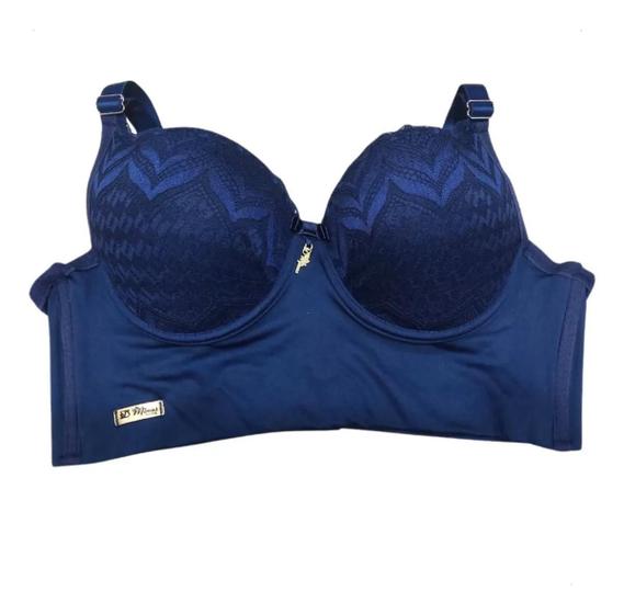 Sutia Plus Size Reforçado Sustentação Com Bojo Lateral Larga - NUALGE ...