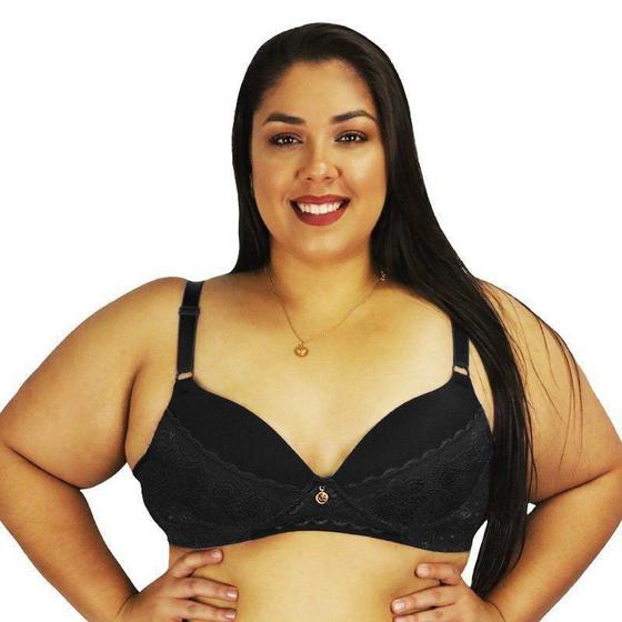 Imagem de Sutiã Plus Size Renda Reforçado Sustentação Nayane Rodrigues