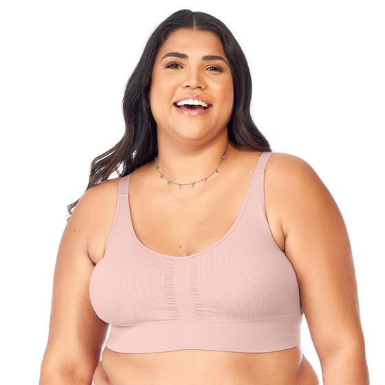 Imagem de Sutiã Plus Size Top Conforto sem Costura Sustentação Bojo Removivel