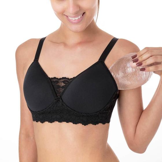 Imagem de Sutiã Pós Cirúrgico Mastectomia Dilady 326110 Com Renda