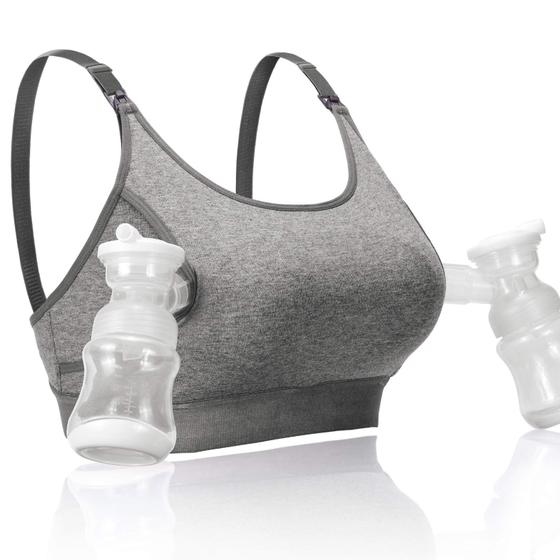 Imagem de Sutiã Pumping Momcozy Adjustable Breast-Pumps cinza tamanho M