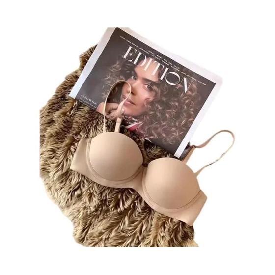 Imagem de Sutiã Push Up Sem Costura Feminino - Confortável, Invisível e Sem Aro