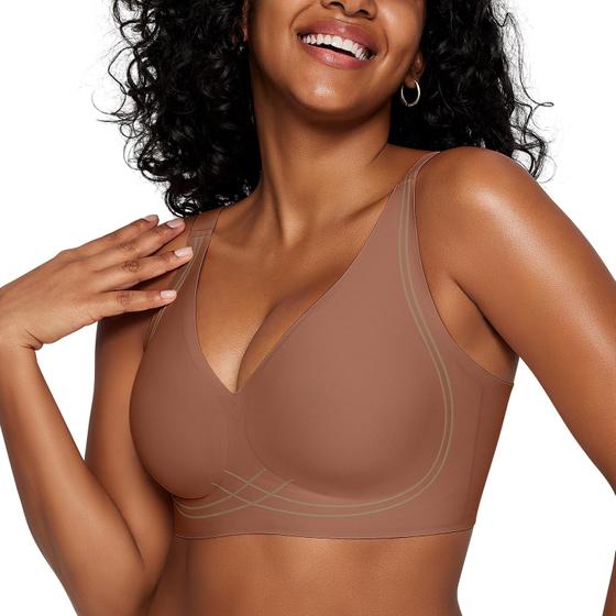 Imagem de Sutiã Push Up sem fio ProKloud Full Coverage Comfort Brown