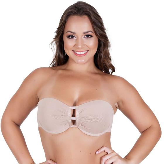 Imagem de Sutiã sem alça Plus Size com Bojo em Microfibra + Extensor Estilo Sedutor - DM454-ES06
