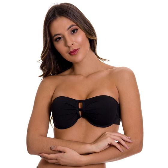 Imagem de Sutiã sem alça Plus Size com Bojo em Microfibra + Extensor Estilo Sedutor - DM454-ES06