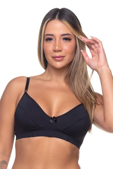 Imagem de Sutiã Sem Bojo Básico Soutien Sutia Microfibra Base Reforçada sem aro Moda Feminina Intima Conforto Blogueirinha Atacado