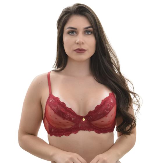Imagem de Sutiã sem bojo com aro em tule e renda Jackie