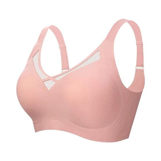 Imagem de Sutiã Sem Fio Sem Costura Plus Size - Levemente Forrado com Almohada Removível (L a 3XL)