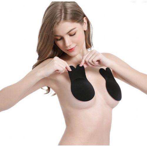 Imagem de Sutiã Silicone Invisível Levanta Seios Orelha De Coelho - PRETO-GG