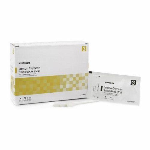Imagem de Swabsticks Orais McKesson com Glicerina e Limão - 25 Unidades (6 Pacotes)