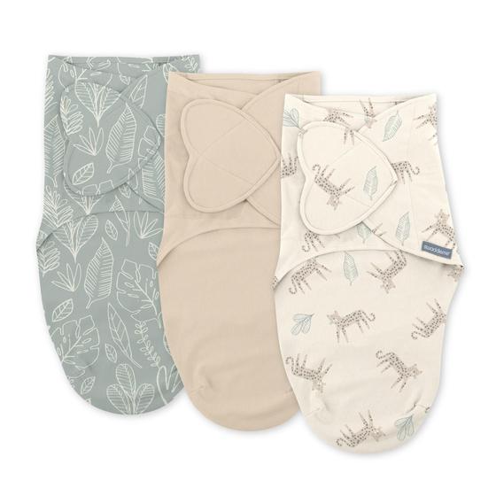 Imagem de SwaddleMe da Ingenuity - Kit com 3 Fraldas para Bebês (0-3 Meses)